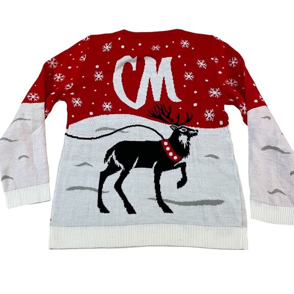 Captain Morgan Ugly Christmas Sweater Adult Size Medium Red White Holiday Party - Picture 5 of 5